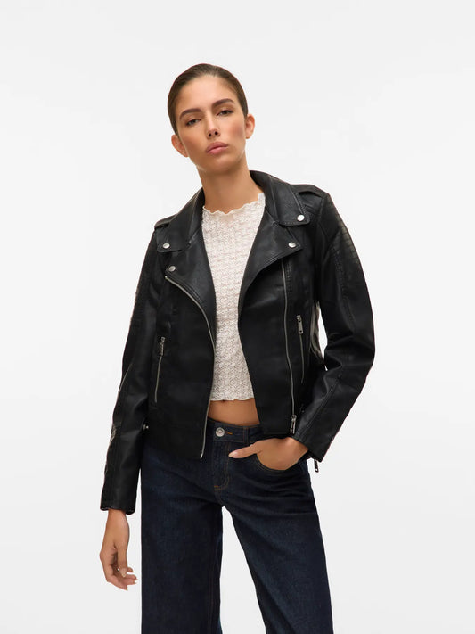 Vero Moda - Giacca biker in pelle sintetica