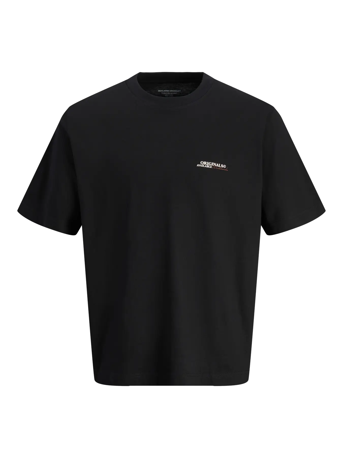 JACK & JONES T-SHIRT ORIGINALS WORLDWIDE - Col. Nero