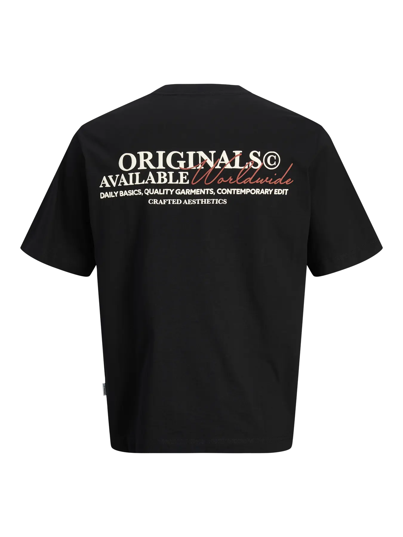 JACK & JONES T-SHIRT ORIGINALS WORLDWIDE - Col. Nero