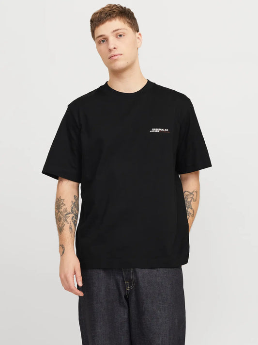 JACK & JONES T-SHIRT ORIGINALS WORLDWIDE - Col. Nero