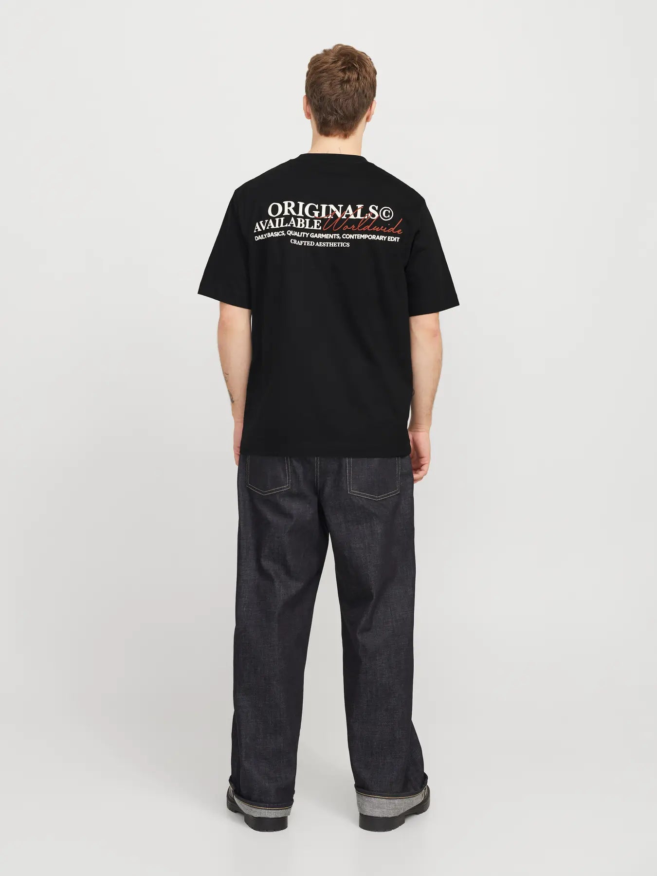 JACK & JONES T-SHIRT ORIGINALS WORLDWIDE - Col. Nero