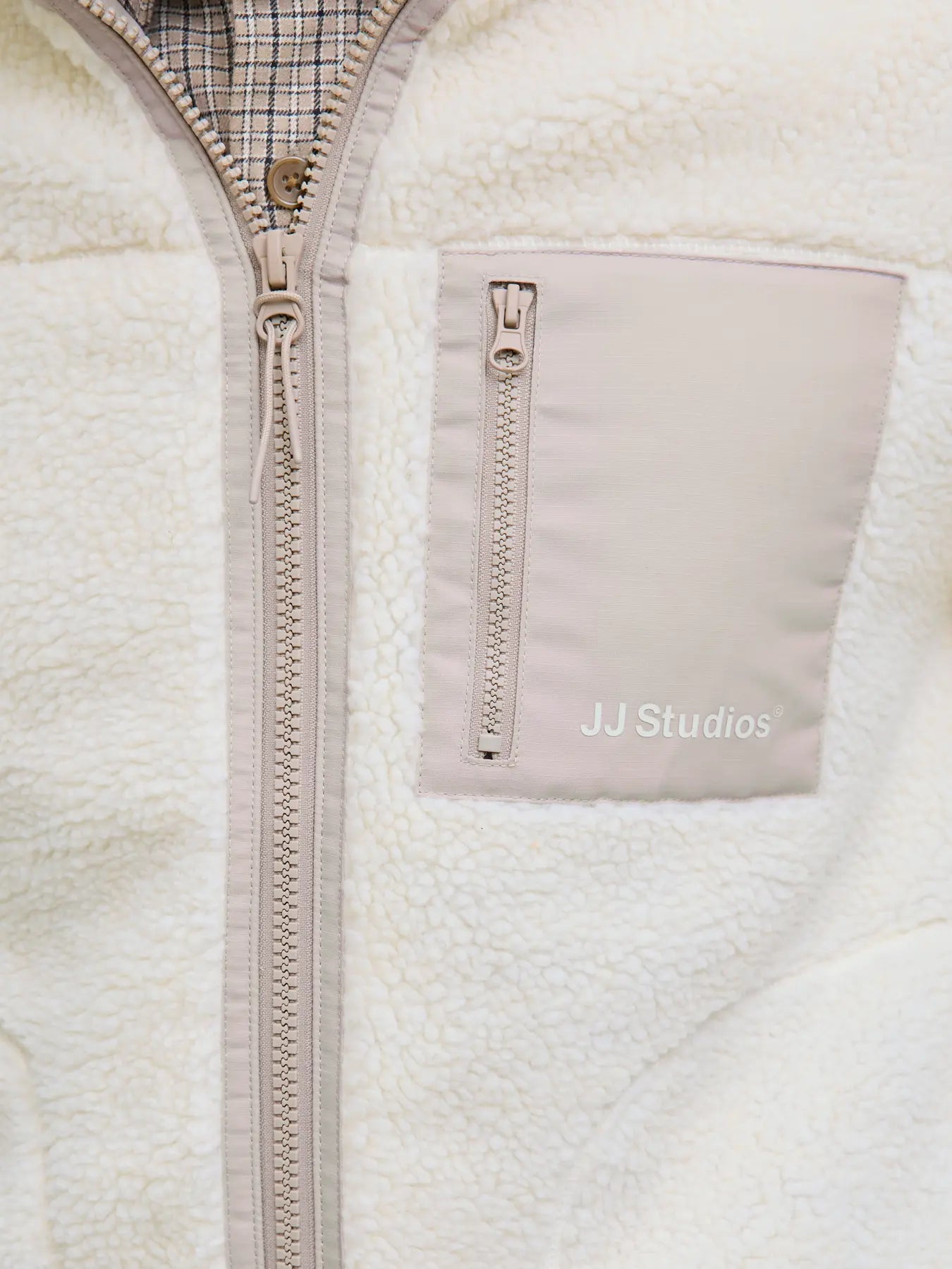 JACK & JONES GIACCA TEDDY JJ STUDIOS - Col. Bianco panna