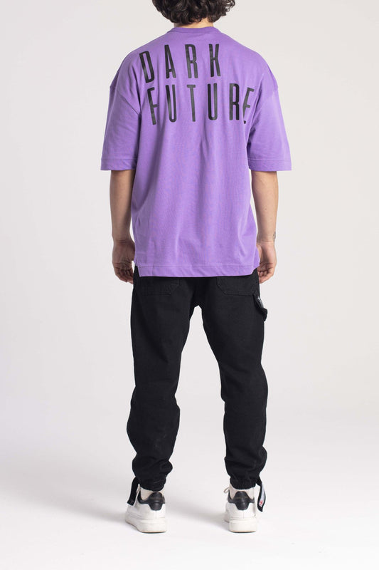 T-SHIRT OVERSIZE DARK FUTURE - COLORE VIOLA