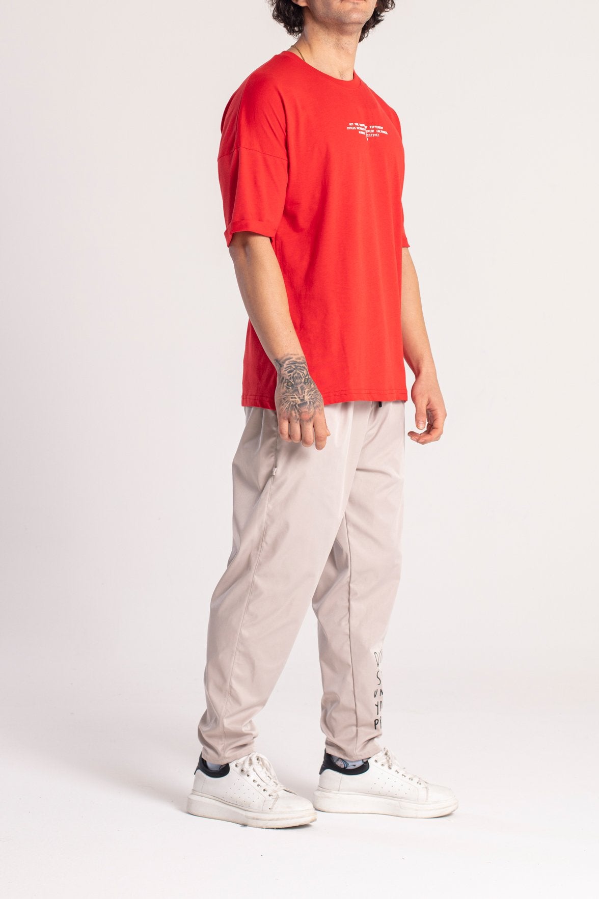 T-SHIRT OVERSIZE GET THE HARMONY - COLORE ROSSO