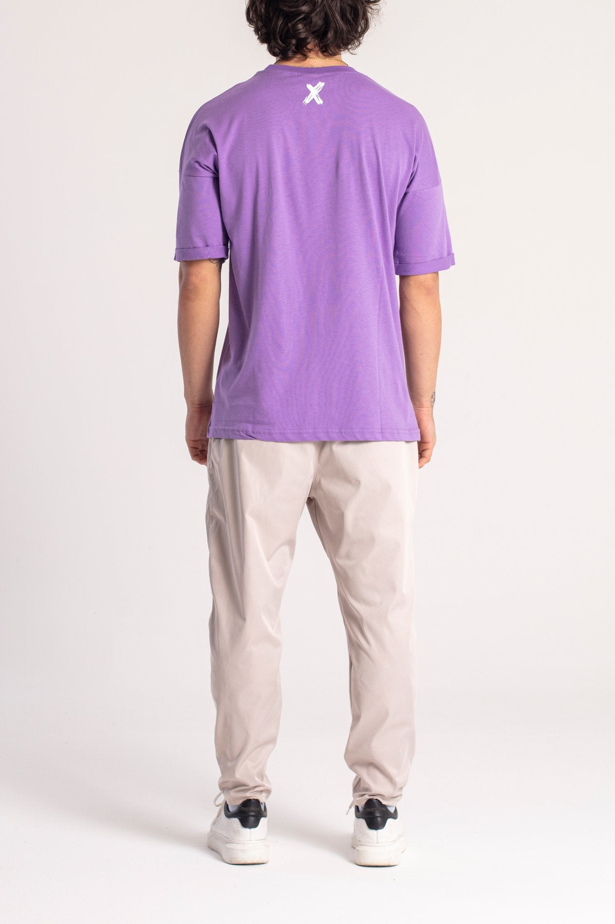 T-SHIRT OVERSIZE - GET THE HARMONY - COLORE VIOLA