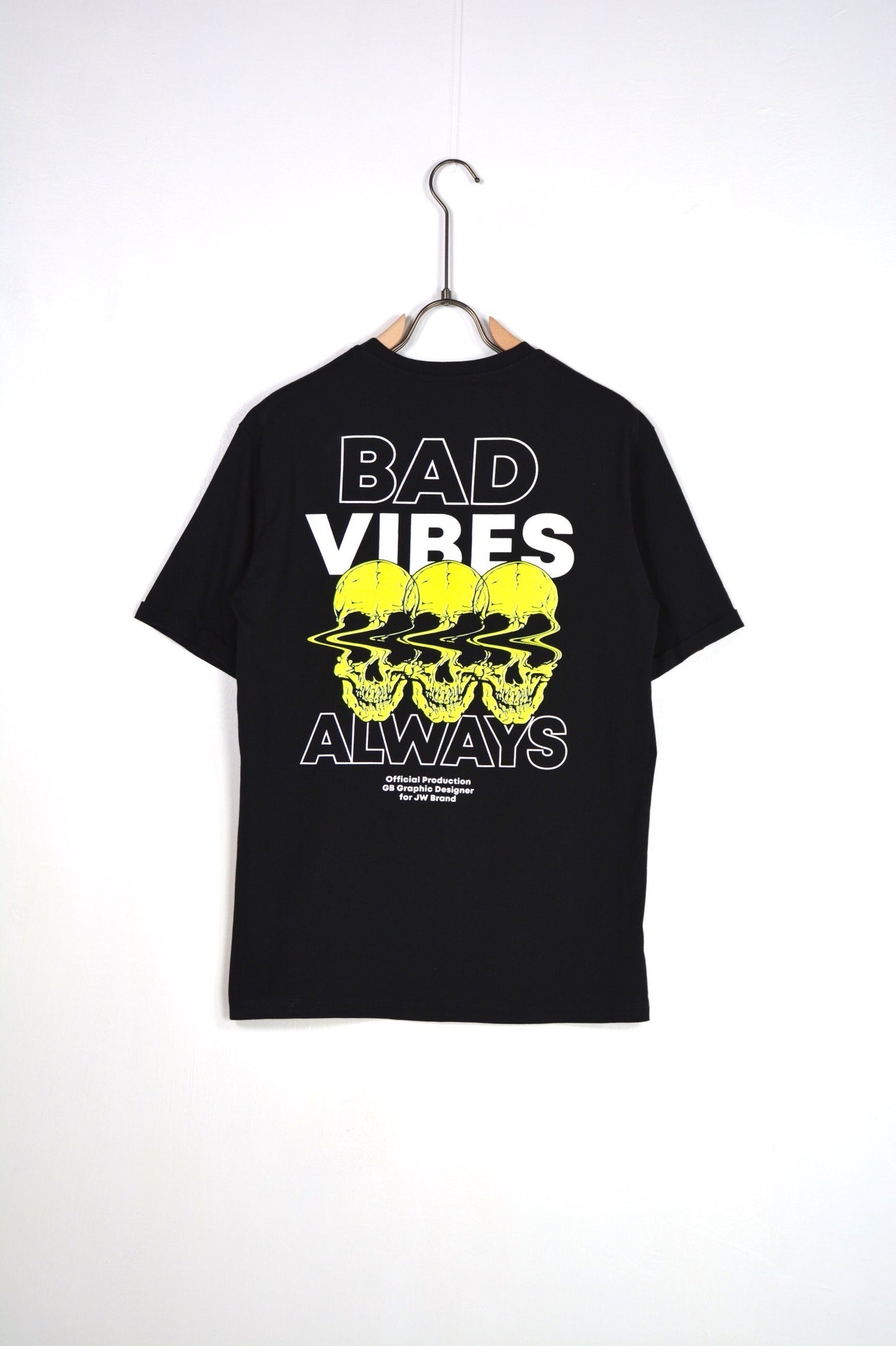 T-shirt "Bad Vibes Always" - Col. nero