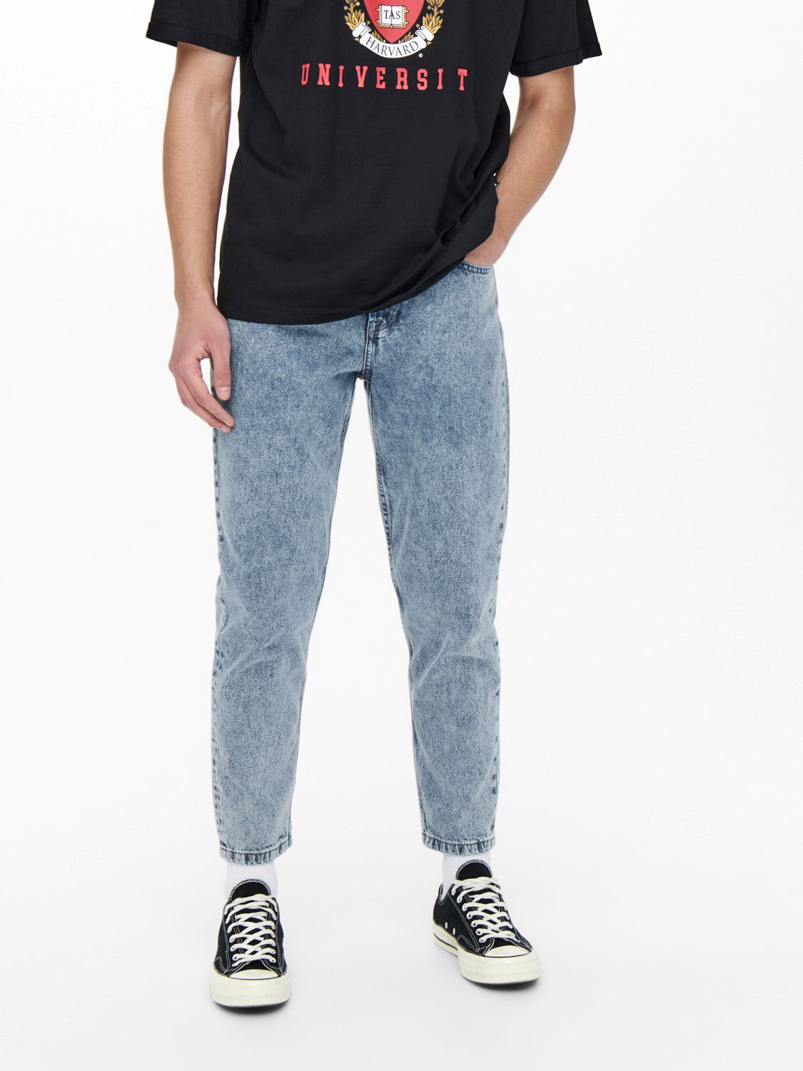 ONLY & SONS CROPPED BLU LIGHT JEANS