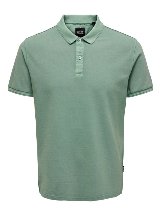 POLO BASIC "ONLY & SONS" IN COTONE - CHINOIS GREEN